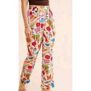FARM rio‎ Pahama Pants Bright Silky Market Print Mystic Pajama Pants Med Anthro